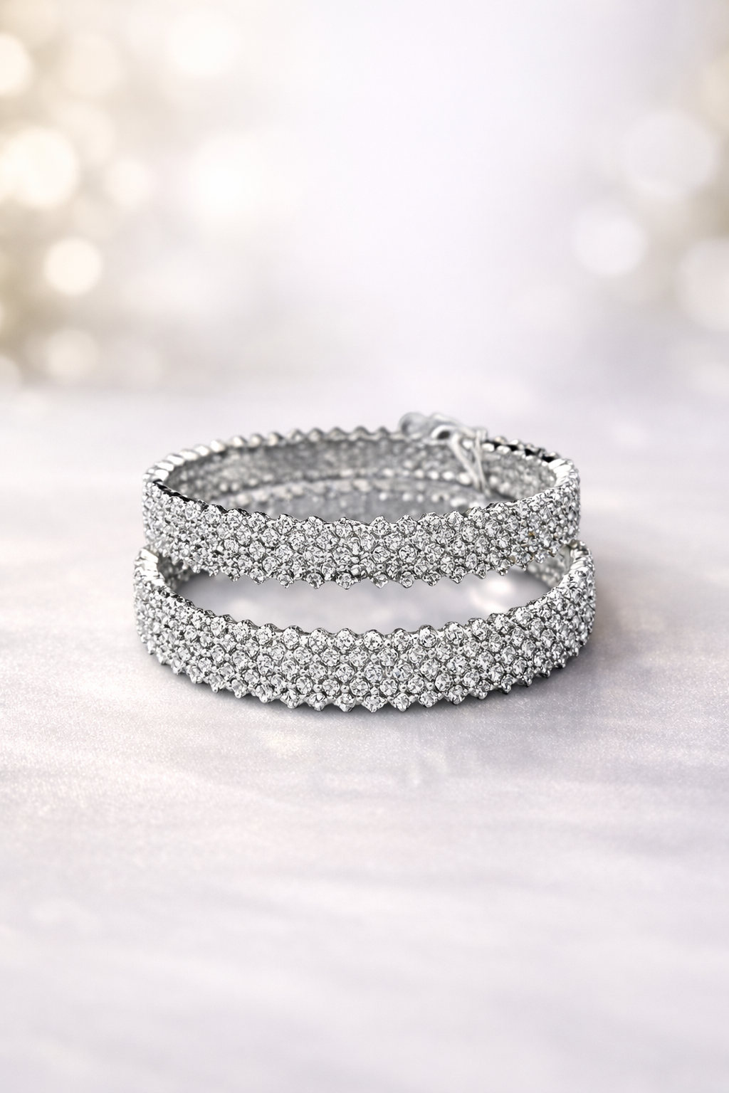 Luxury Dual Tone Diamond Bracelet