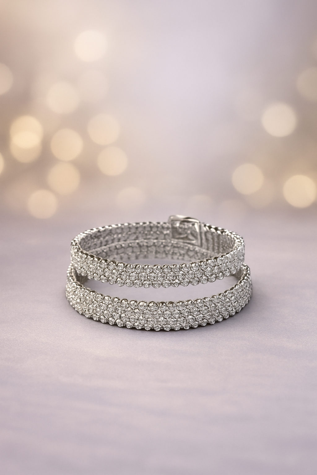 Luxury Dual Tone Diamond Bracelet