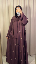 Front Open Embroidered Abaya
