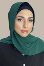 Instant hijab – Hijab + Attached Cap – Deep Green