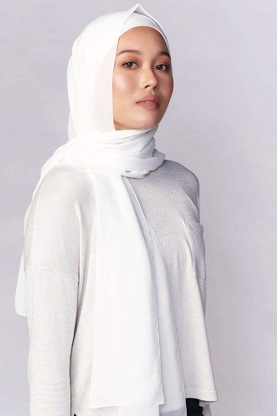 Instant hijab – Hijab + Attached Cap – White