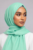 Turkish Lawn Hijab - Misty Teal