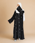 Moon Embroidered Abaya (Black)