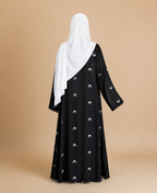 Moon Embroidered Abaya (Black)
