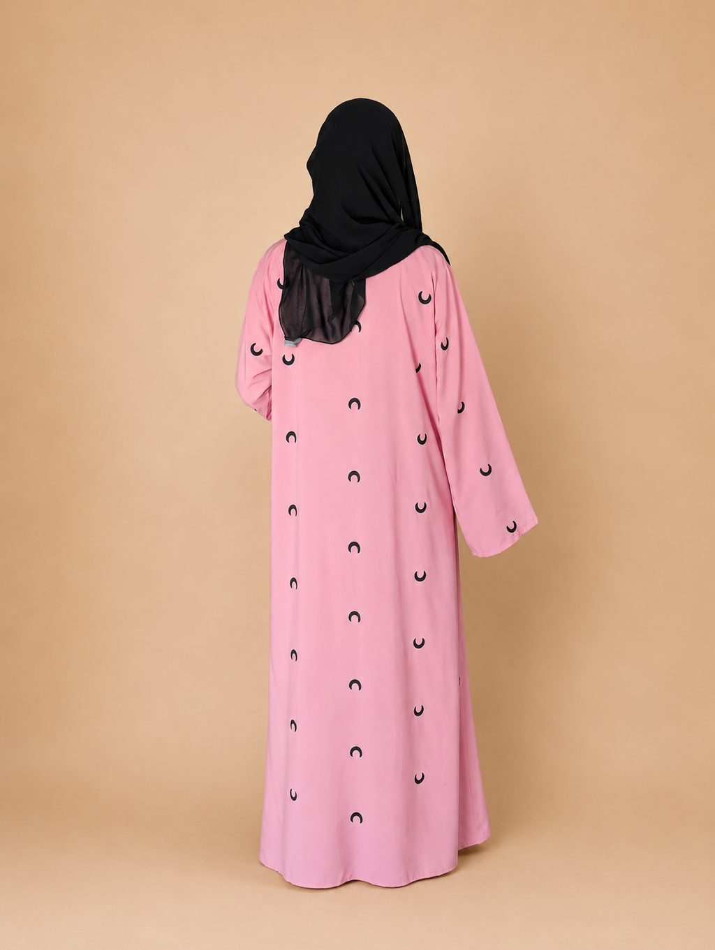 Moon Embroidered Abaya (Pink)