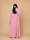 Moon Embroidered Abaya (Pink)