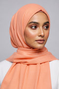 Turkish Lawn Hijab - Peach Pacific
