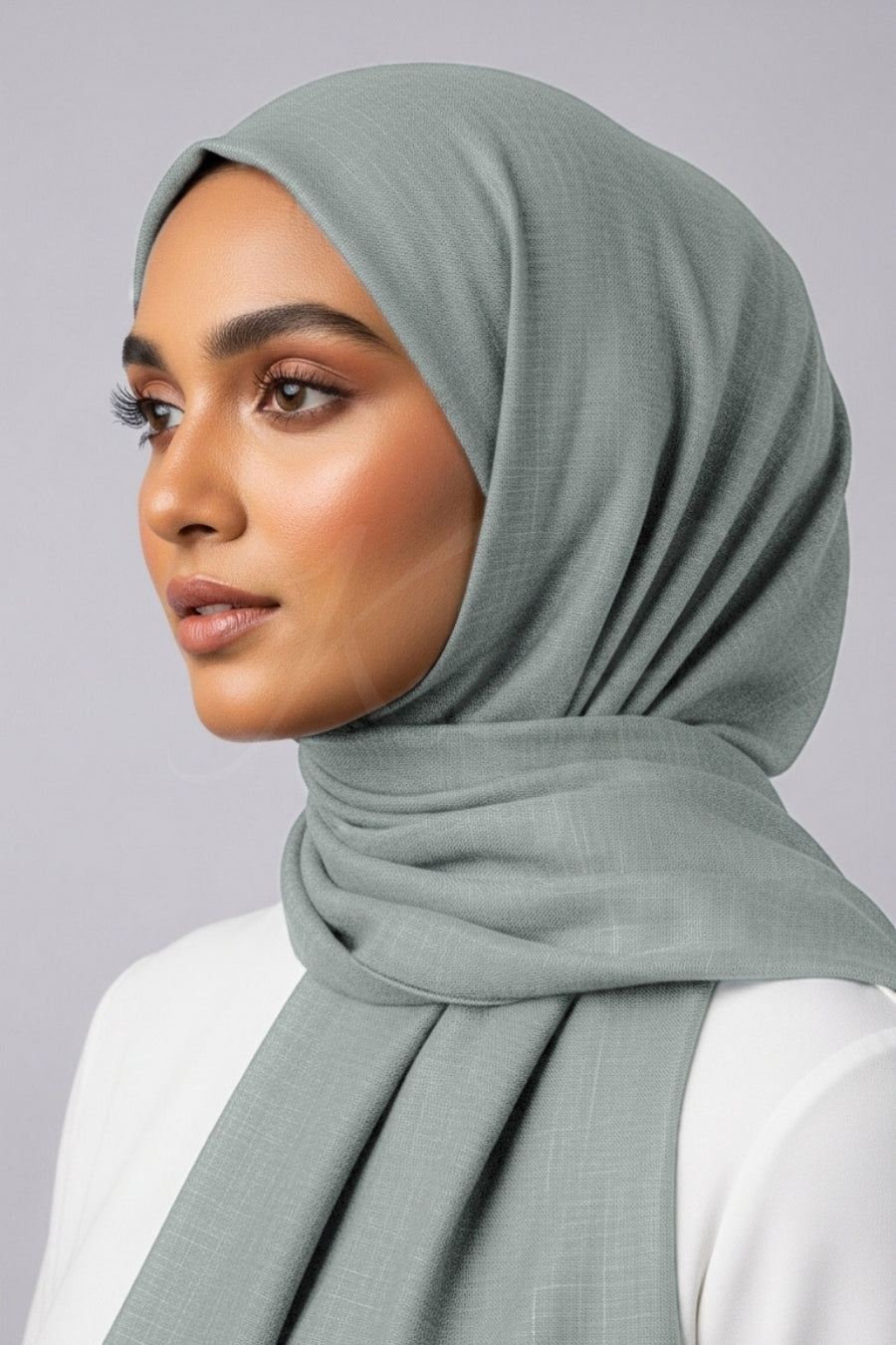 Turkish Lawn Hijab - Silver