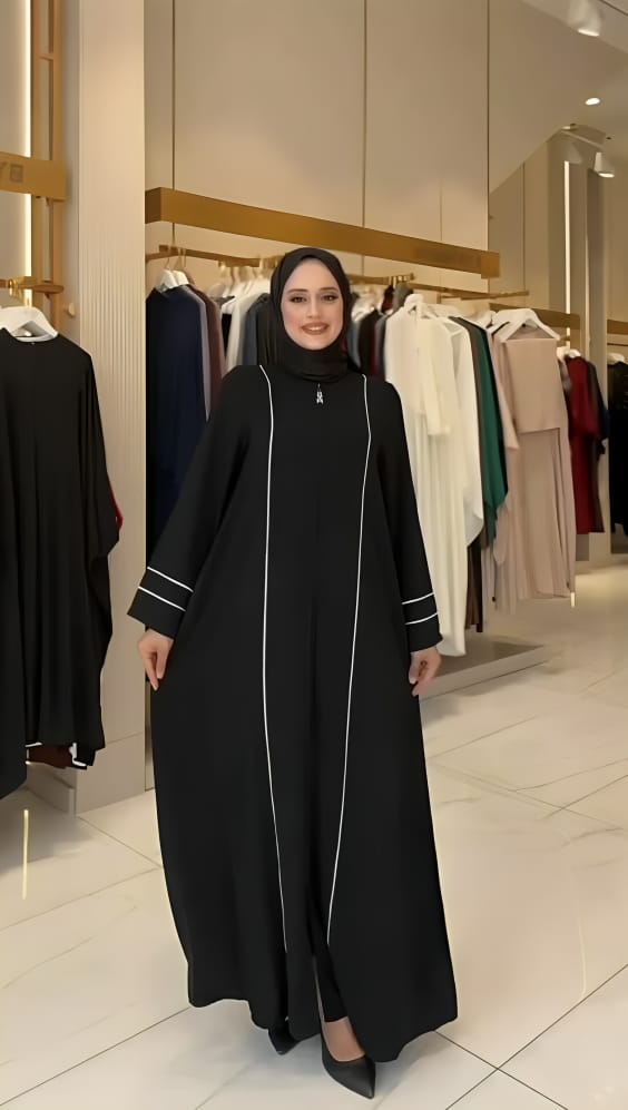 Premium Turkish Style Abaya Elegant Black
