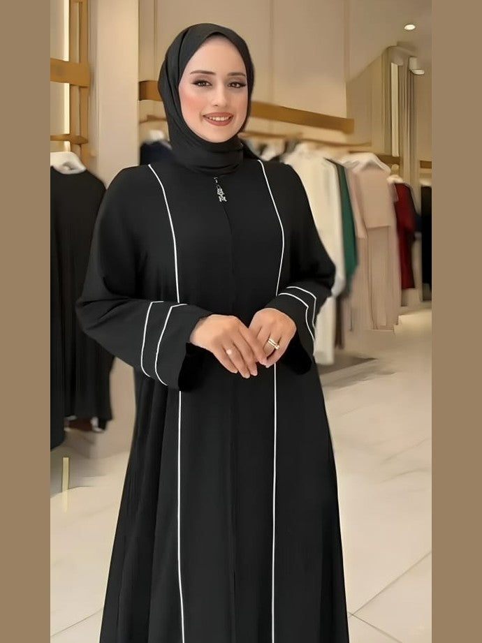 Premium Turkish Style Abaya Elegant Black