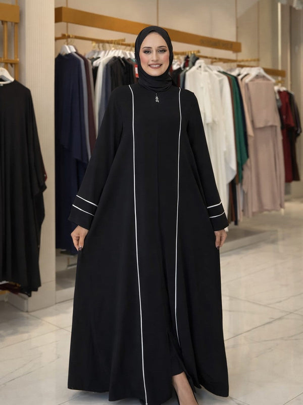 Premium Turkish Style Abaya Elegant Black