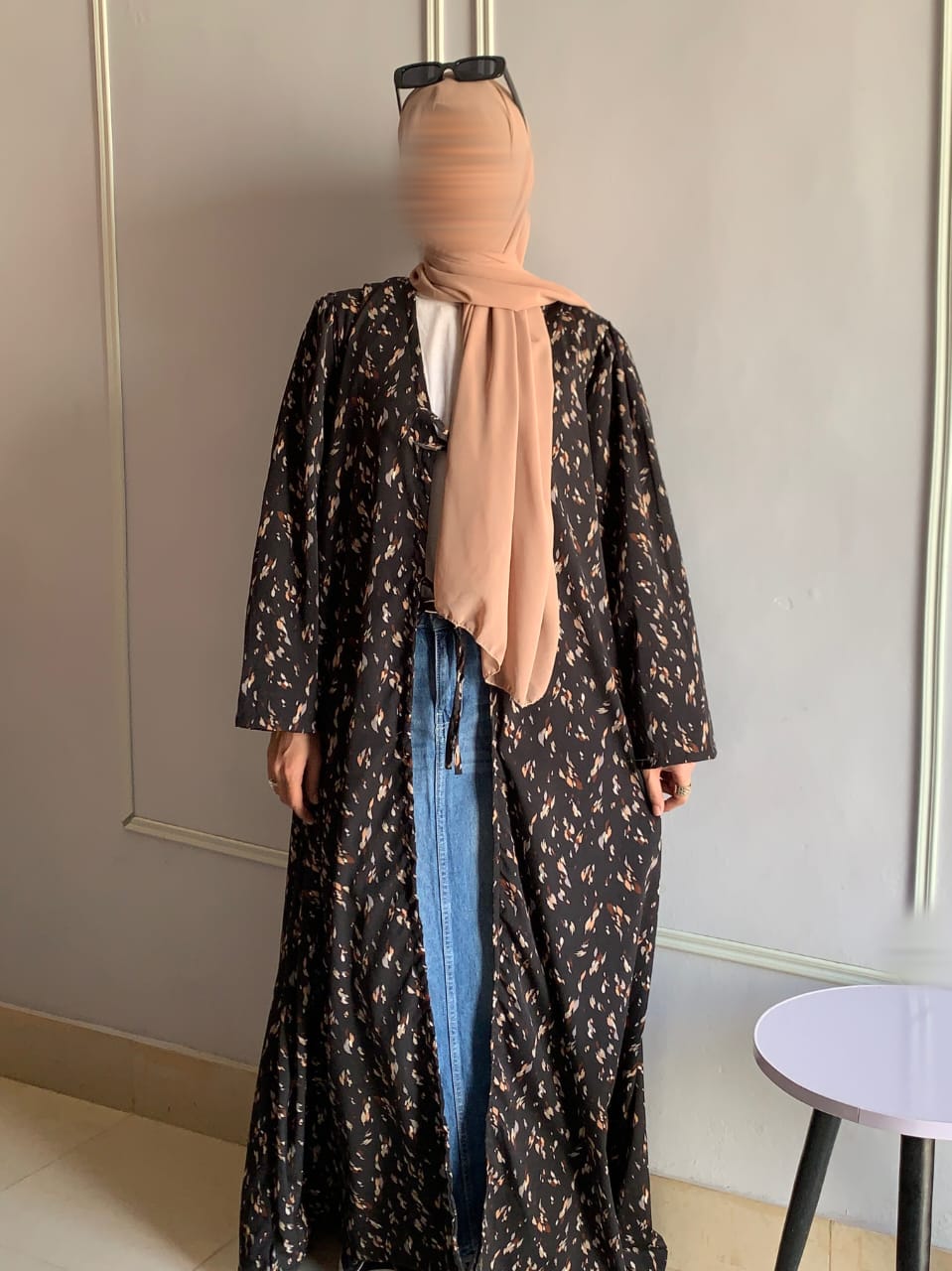 Elegant Bow Tie Gown Premium Peach Fabric