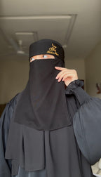 Embroidered Saudi Niqab Imported Korean Chiffon