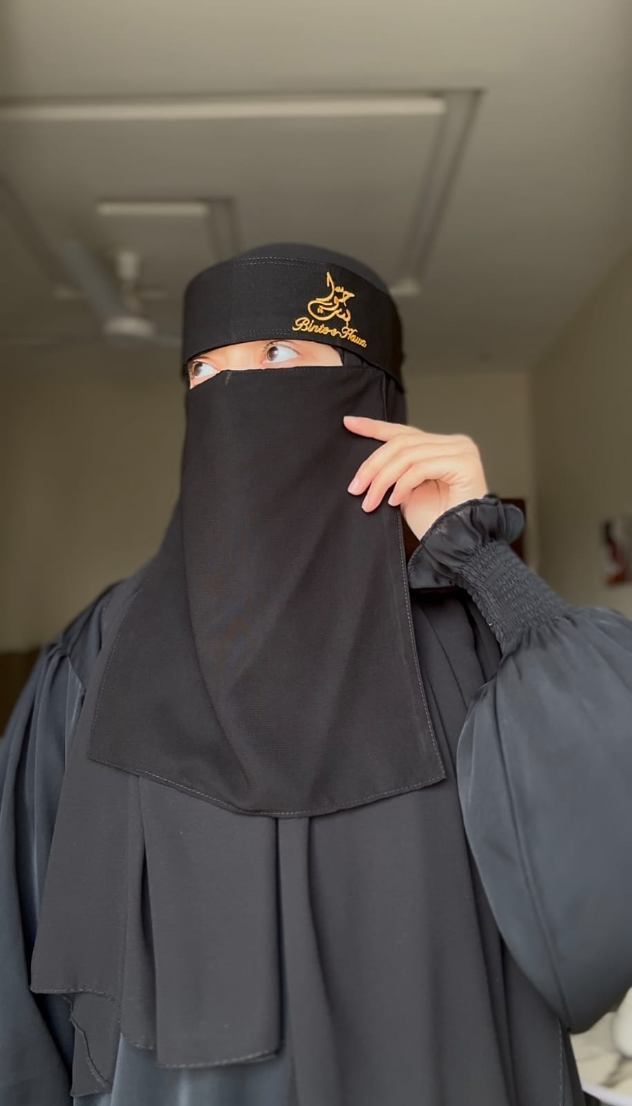 Embroidered Saudi Niqab Imported Korean Chiffon