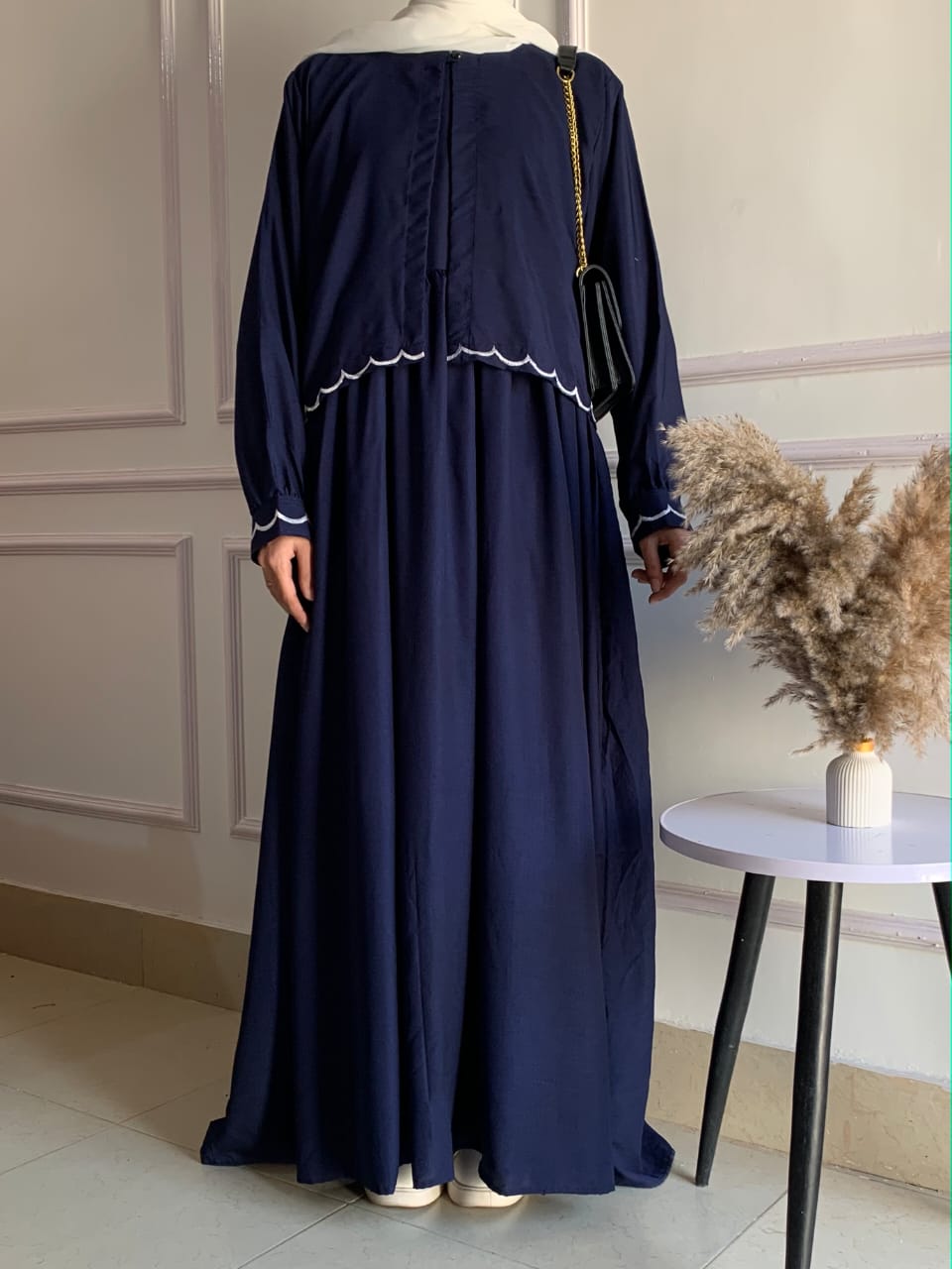 Koti Inner Abaya Set (Navy Blue)