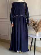 Koti Inner Abaya Set (Navy Blue)