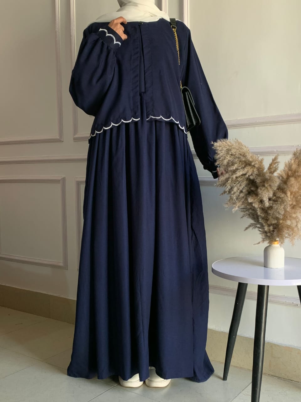 Koti Inner Abaya Set (Navy Blue)