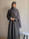 Front Open Pippin Abaya (Grey)