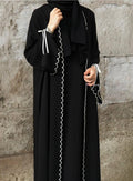 Black Zoya Abaya Inner Attached Middle East Style
