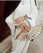 White Zoya Abaya Inner Attached Middle East Style