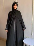 Front Open Pippin Abaya (Black)