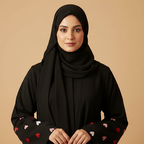 Heart  Embroidered Abaya