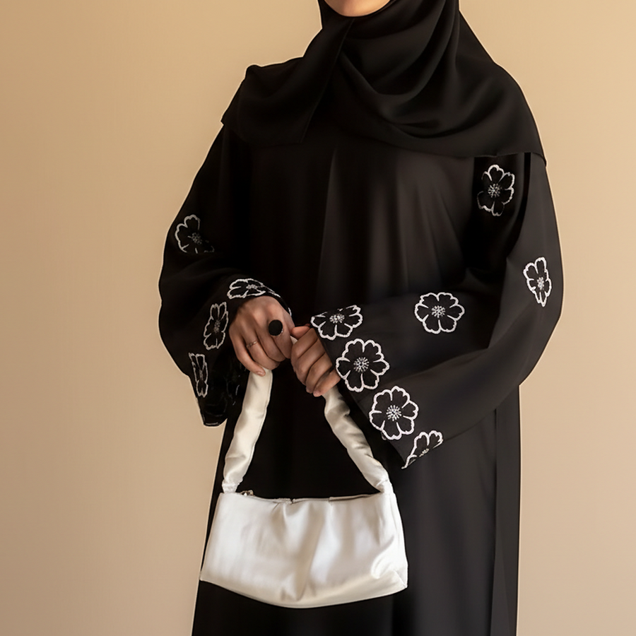 Embroidered Sleeve Abaya Iris