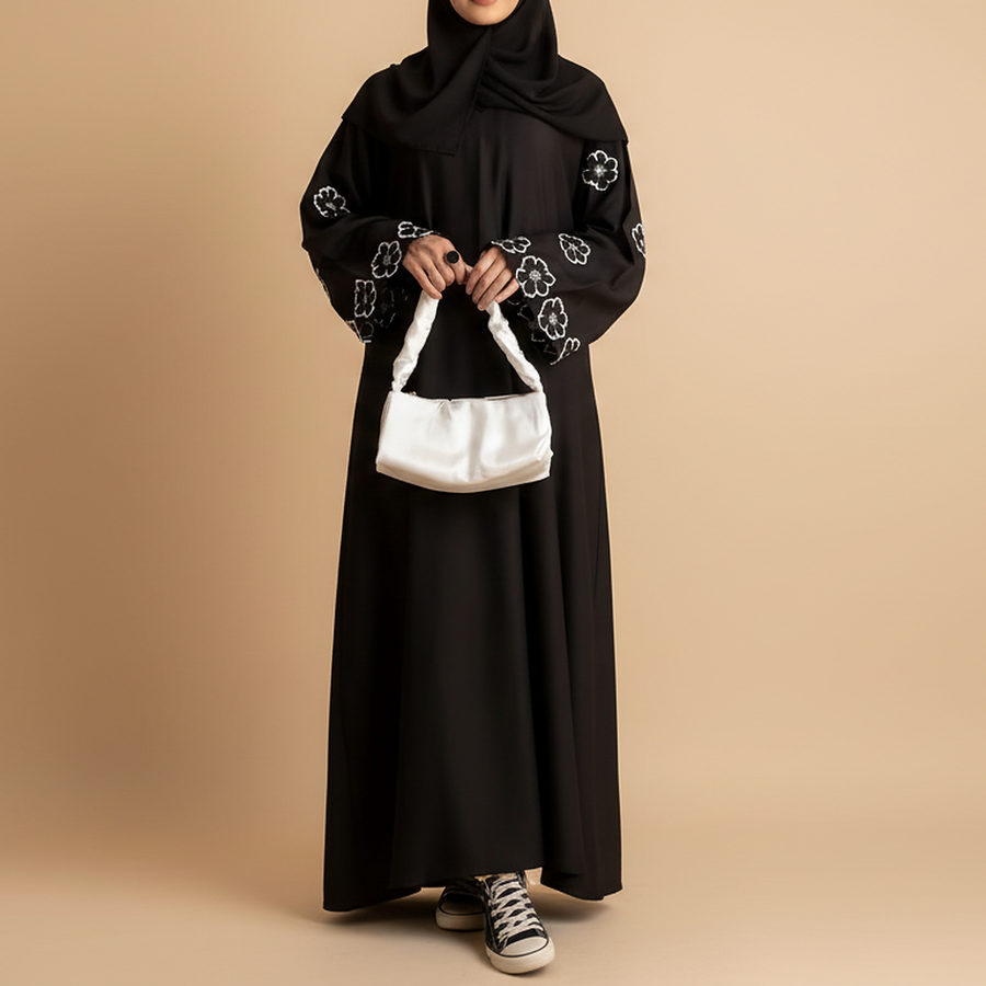 Embroidered Sleeve Abaya Iris