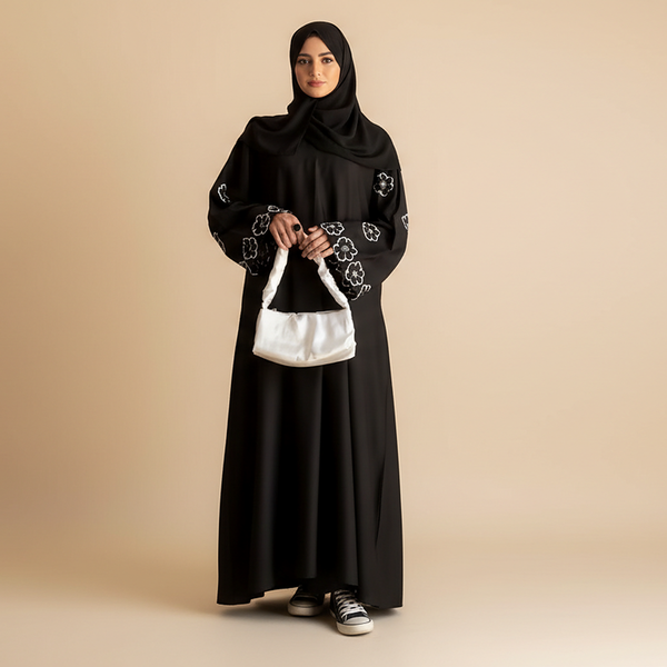 Embroidered Sleeve Abaya Iris
