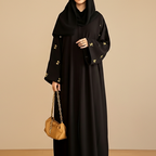 Embroidered Blossom Sleeve Abaya