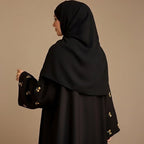 Embroidered Blossom Sleeve Abaya