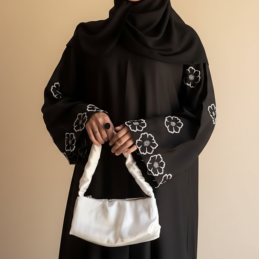 Embroidered Sleeve Abaya Iris