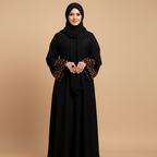 Orchid Embroidered Sleeve Abaya